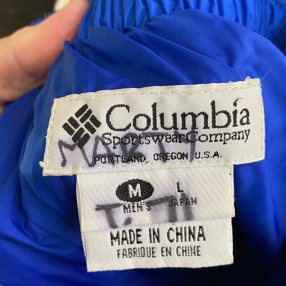 Columbia men's size M, royal blue outdoor windproof pants with elastic waist. - Picture 7 of 8